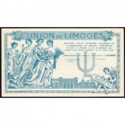 87 - Limoges - Union de Limoges - 20 francs - Type A - (1920-1935) - Etat : SUP+