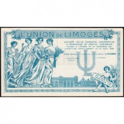 87 - Limoges - Union de Limoges - 20 francs - Type A - (1920-1935) - Etat : SUP+