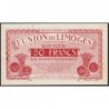 87 - Limoges - Union de Limoges - 50 francs - Type A - (1920-1935) - Etat : TTB+