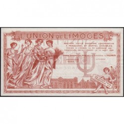 87 - Limoges - Union de Limoges - 50 francs - Type C - (1920-1935) - Etat : SUP