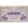 87 - Limoges - Union de Limoges - 100 francs - Type C - (1920-1935) - Etat : SUP