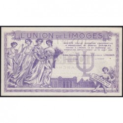 87 - Limoges - Union de Limoges - 100 francs - Type C - (1920-1935) - Etat : SUP+
