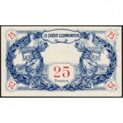 63 - Clermont-Ferrand - Le Crédit Clermontois - 25 francs - Série A - (1920-1925) - Etat : TTB