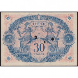 42 - Roanne - Union Economique Roannaise - 30 francs - Type C - (1925-1930) - Annulé - Etat : SUP