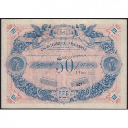 42 - Roanne - Union Economique Roannaise - 50 francs - Type C - (1925-1930) - Etat : SUP