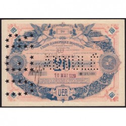 42 - Roanne - Union Economique Roannaise - 20 francs - Type E - (1938-1939) - Annulé - Etat : TTB+