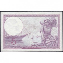 F 03-02 - 17/09/1918 - 5 francs - Violet - Série O.3683 - Etat : TTB