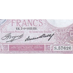 F 03-17 - 07/09/1933 - 5 francs - Violet - Série S.57626 - Etat : SUP-