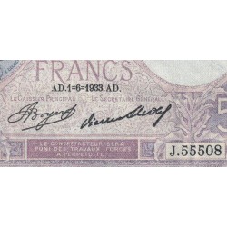 F 03-17 - 01/06/1933 - Faux 5 francs - Violet - Série J.55508 - Etat : TTB