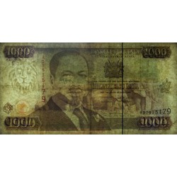 Kenya - Pick 34b - 1'000 shillings - Série AD - 01/07/1995 - Etat : TB+