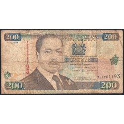 Kenya - Pick 38a - 200 shillings - Série AB - 01/07/1996 - Etat : B-