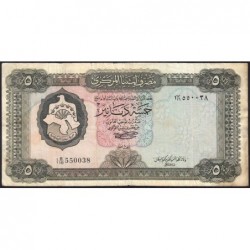 Libye - Pick 36b - 5 dinars - Série 1B/16 - 1972 - Etat : TB-