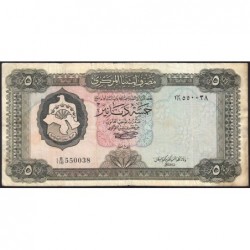 Libye - Pick 36b - 5 dinars - Série 1 B/16 - 1972 - Etat : TB-
