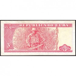 Cuba - Pick 127a - 3 pesos - Série FA-03 - 2004 - Etat : TTB