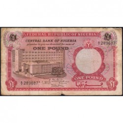 Nigéria - Pick 8 - 1 pound - Série A/2 - 1967 - Etat : TB-