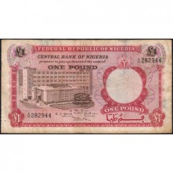 Nigéria - Pick 8 - 1 pound - Série A/12 - 1967 - Etat : TB-
