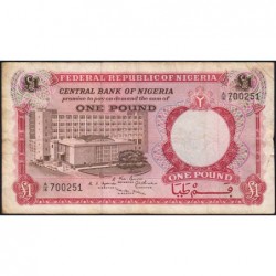 Nigéria - Pick 8 - 1 pound - Série A/16 - 1967 - Etat : TB
