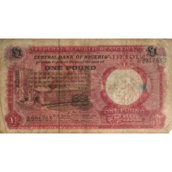 Nigéria - Pick 8 - 1 pound - Série A/40 - 1967 - Etat : TB-