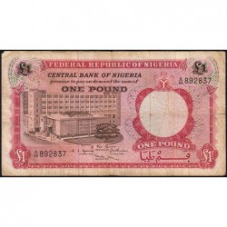 Nigéria - Pick 8 - 1 pound - Série A/56 - 1967 - Etat : TB-