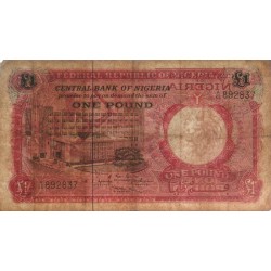 Nigéria - Pick 8 - 1 pound - Série A/56 - 1967 - Etat : TB-