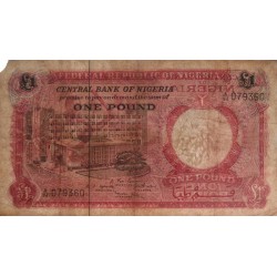 Nigéria - Pick 8 - 1 pound - Série A/94 - 1967 - Etat : TB-