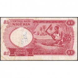 Nigéria - Pick 8 - 1 pound - Série B/80 - 1967 - Etat : TB-