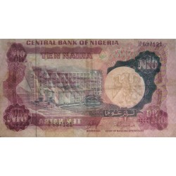 Nigéria - Pick 17a - 10 naira - Série DB/11 - 1973 - Etat : TB+