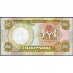 Nigéria - Pick 18c - 20 naira - Série B/32 - 1979 - Etat : SPL