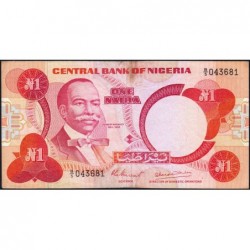Nigéria - Pick 19a - 1 naira - Série B/5 - 1979 - Etat : TB+