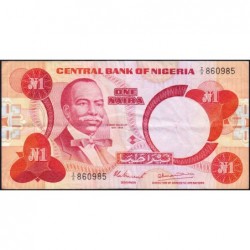 Nigéria - Pick 19a - 1 naira - Série I/8 - 1979 - Etat : TTB-