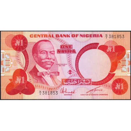 Nigéria - Pick 19c - 1 naira - Série N/2 - 1983 - Etat : NEUF