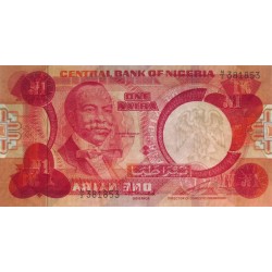 Nigéria - Pick 19c - 1 naira - Série N/2 - 1983 - Etat : NEUF