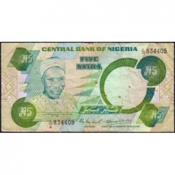 Nigéria - Pick 20a - 5 naira - Série C/30 - 1979 - Etat : TB-