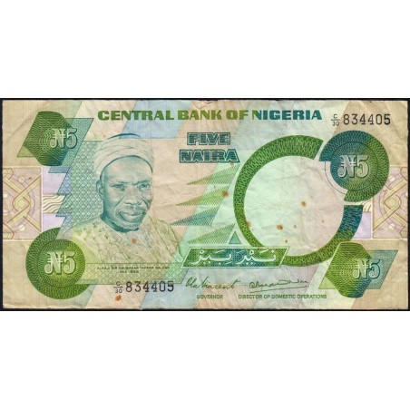 Nigéria - Pick 20a - 5 naira - Série C/30 - 1979 - Etat : TB-