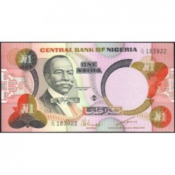 Nigéria - Pick 23a - 1 naira - Série G/72 - 1984 - Etat : NEUF