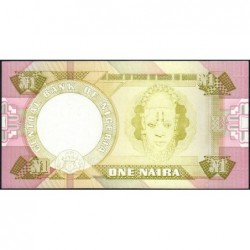 Nigéria - Pick 23a - 1 naira - Série G/72 - 1984 - Etat : NEUF