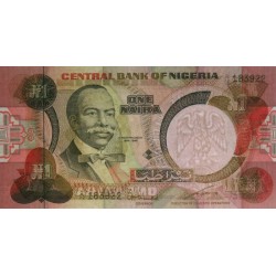 Nigéria - Pick 23a - 1 naira - Série G/72 - 1984 - Etat : NEUF