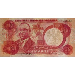 Nigéria - Pick 25f_1 - 10 naira - Série G/87 - 2001 - Etat : NEUF