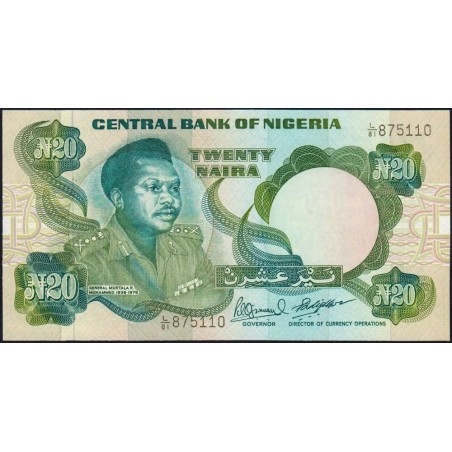 Nigéria - Pick 26f_1 - 20 naira - Série L/81 - 1996 - Etat : NEUF