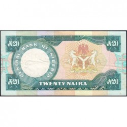 Nigéria - Pick 26f_1 - 20 naira - Série DG/32 - 1996 - Etat : TTB