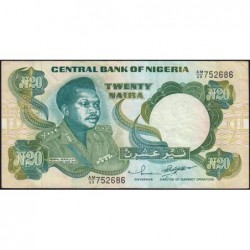 Nigéria - Pick 26f_2 - 20 naira - Série AM/69 - 1999 - Etat : TB+