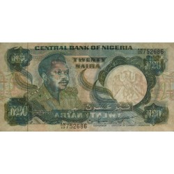 Nigéria - Pick 26f_2 - 20 naira - Série AM/69 - 1999 - Etat : TB+