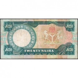 Nigéria - Pick 26h_2 - 20 naira - Série U/28 - 2004 - Etat : TB+