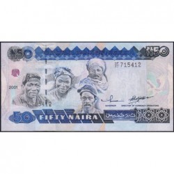 Nigéria - Pick 27d - 50 naira - Série DF/83 - 2001 - Etat : SPL+