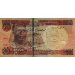 Nigéria - Pick 28b - 100 naira - Série AG/38 - 1999 - Etat : NEUF