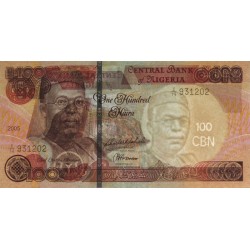 Nigéria - Pick 28e - 100 naira - Série I/96 - 2005 - Etat : NEUF