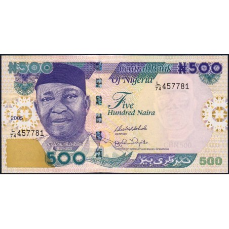 Nigéria - Pick 30e - 500 naira - Série L/74 - 2005 - Etat : NEUF
