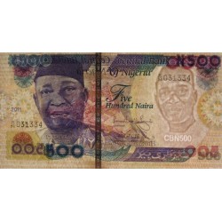 Nigéria - Pick 30g - 500 naira - Série H/94 - 2011 - Etat : NEUF