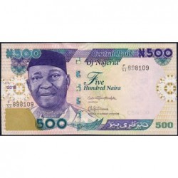 Nigéria - Pick 30q_1 - 500 naira - Série F/53 - 2018 - Etat : NEUF