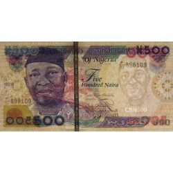Nigéria - Pick 30q_1 - 500 naira - Série F/53 - 2018 - Etat : NEUF